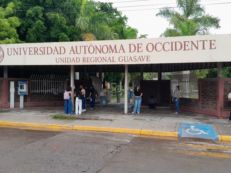Por lluvias suspende clases UAdeO Guasave en el turno vespertino