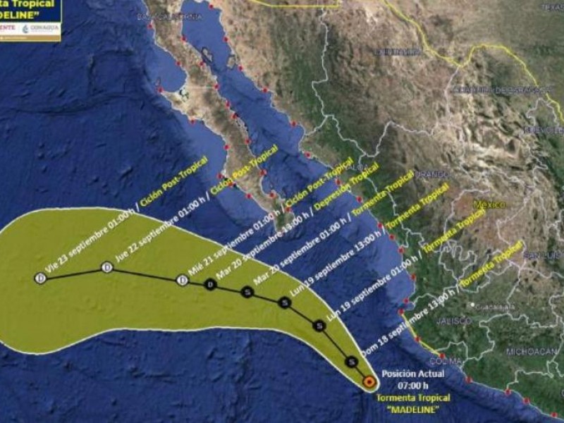 Por 'Madeline' cierran costa de Jalisco