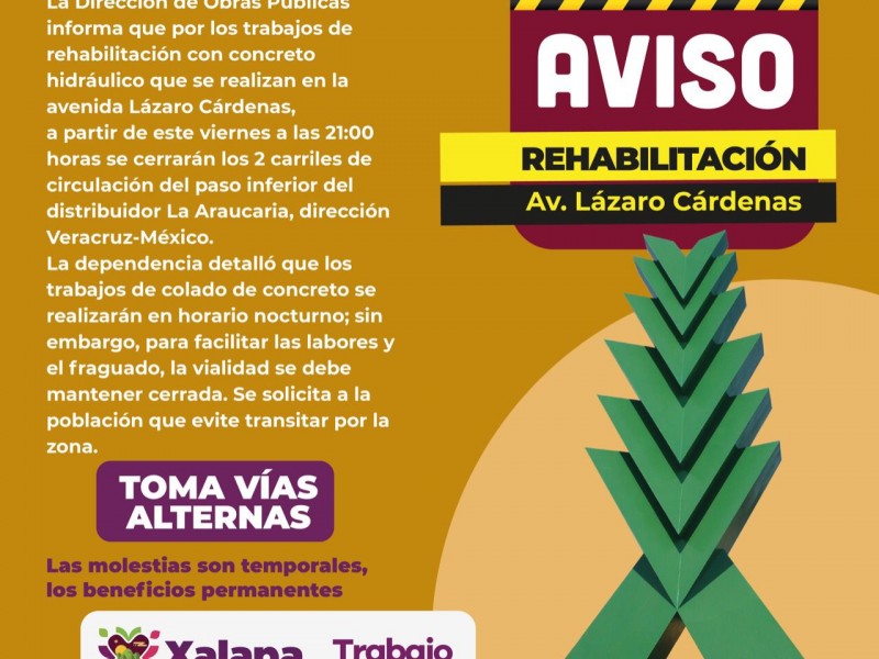 Por rehabilitación cerrarán Lázaro Cárdenas