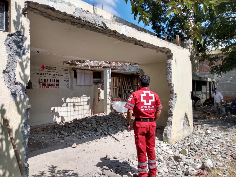 Por riesgo de colapso rehabilitan inmueble de Cruz Roja Zamora