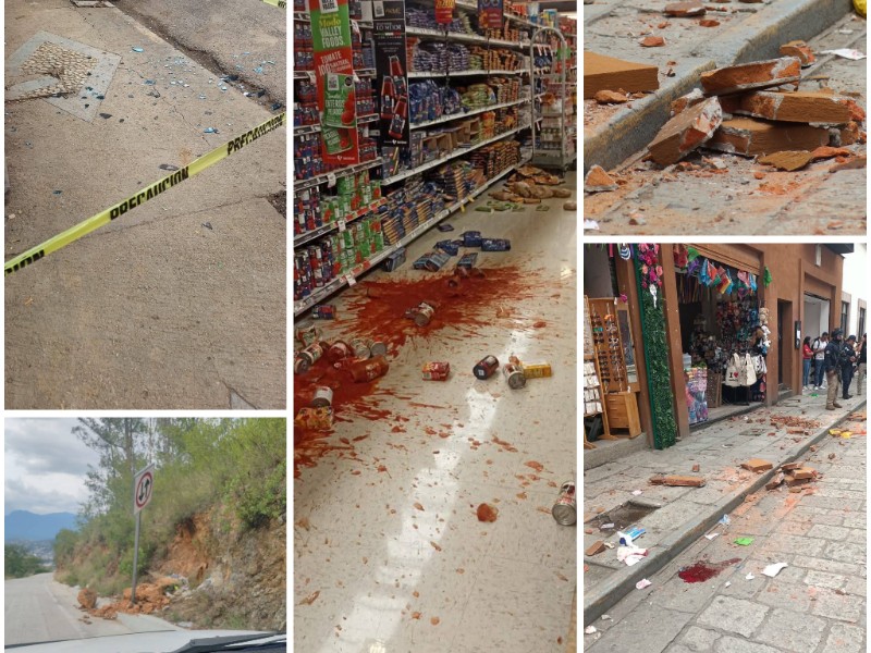 Por sismo en Oaxaca, se reportan daños menores y alerta