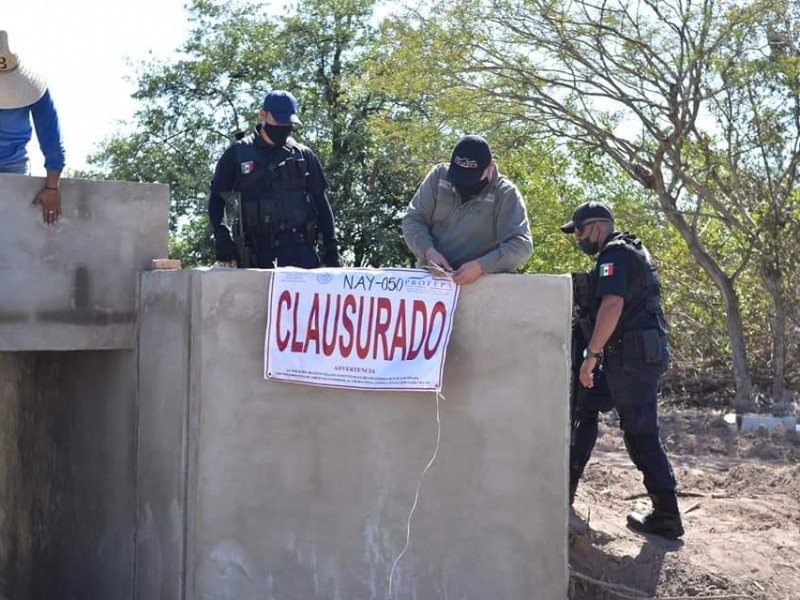 Por tala de mangle blanco autoridades clausuran predio en Tuxpan