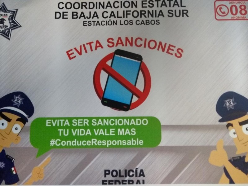 Por uso de celular, 19 infracciones: PF