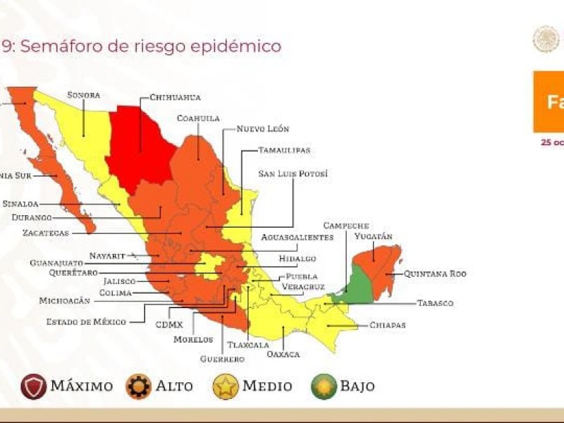 Posibilidad de Sonora en semáforo rojo