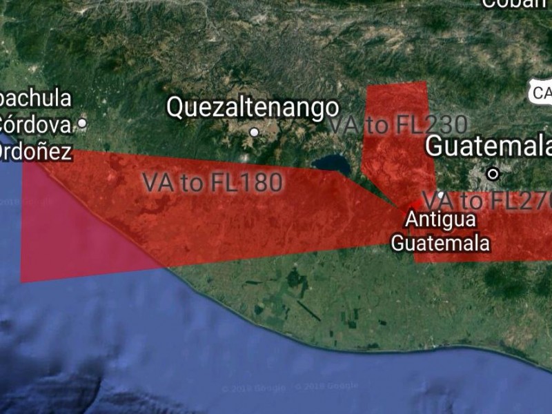 Posible caída de cenizas por erupción de volcan