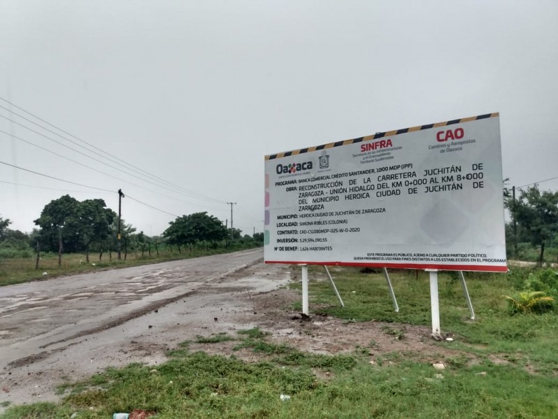 Posibles protestas por la reparación de la carretera Unión Hidalgo-Juchitán