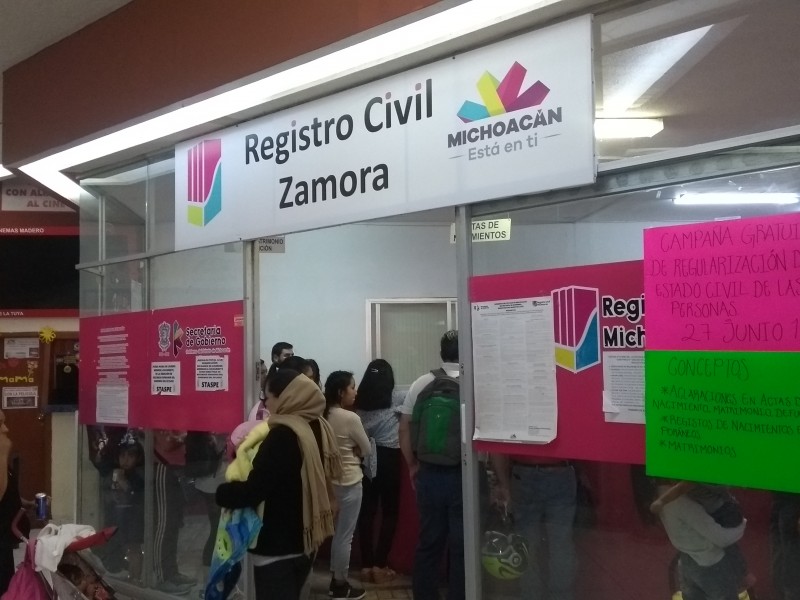 Pospone Registro Civil campaña de regularización gratuita