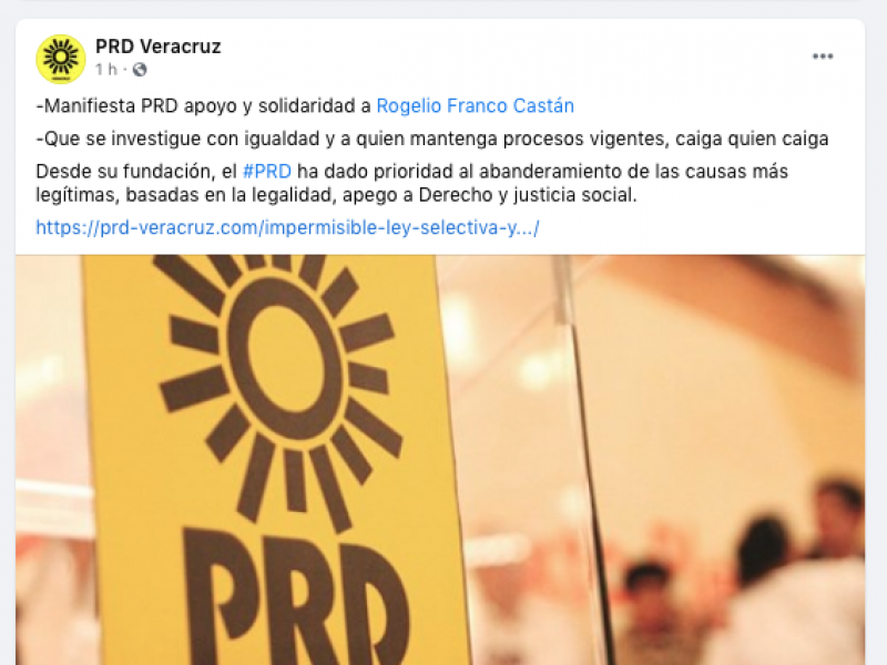 PRD acusa revanchismo político; condena detención de Franco Castán