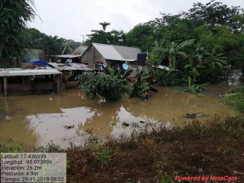 Precipitaciones dejan anegamientos en Jesús Carranza