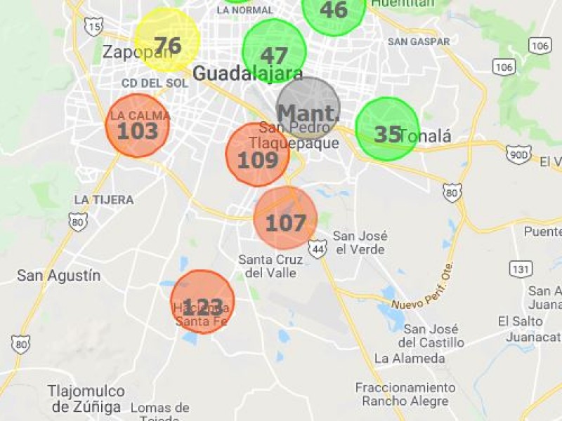 Precontingencia atmosférica por 123 pts IMECA