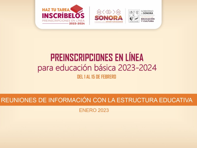 Inician preinscripciones en línea