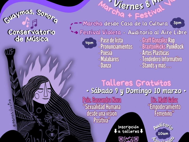 Preparan marcha para Festival Violeta