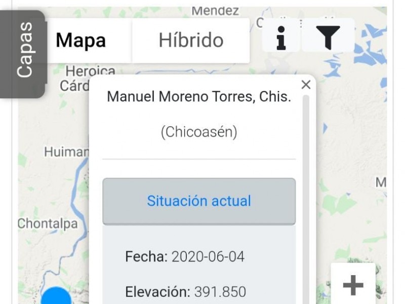 Presas en Chiapas con porcentajes altos de capacidad tras lluvias
