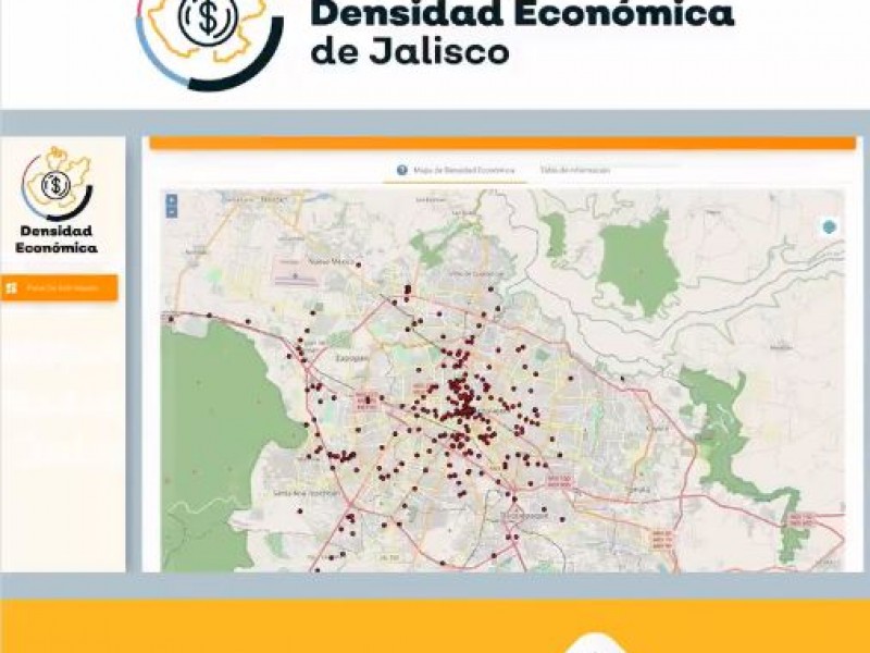 Presenta IIEG mapa de densidad económica en Jalisco