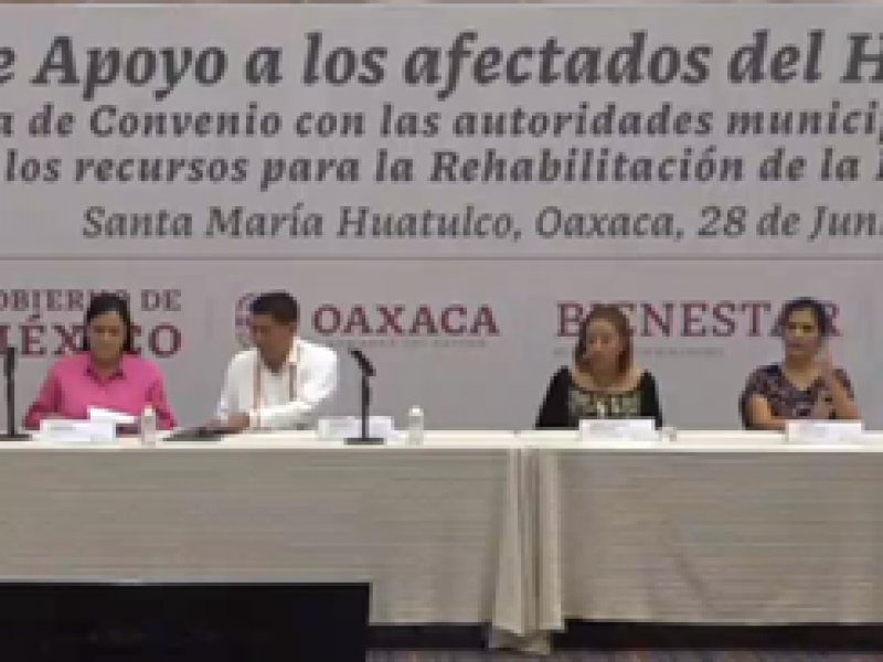 Presentación del plan de apoyo por el huracán Agatha