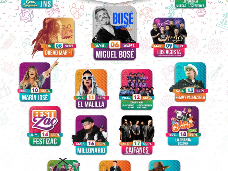 Presentan artistas para la Feria Nacional de Zacatecas 2025