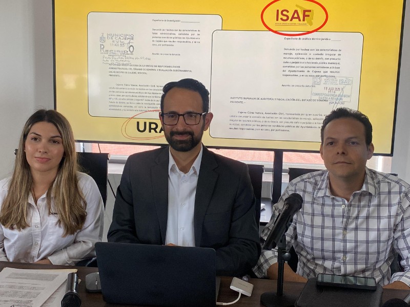 Presentan denuncia formal contra el ayuntamiento de Cajeme por tráfico de influencias