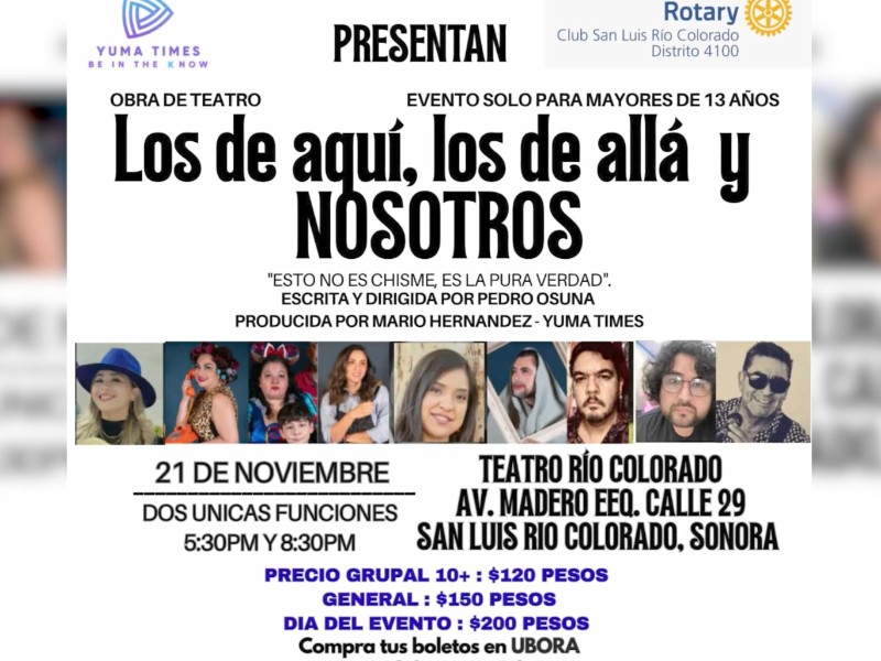 Presentan “Teatro con causa” para apoyar a sectores vulnerables de SLRC