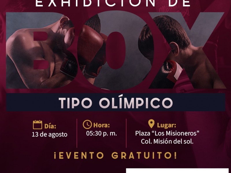 Presentará Instituto Municipal del Deporte exhibición de box tipo olímpico