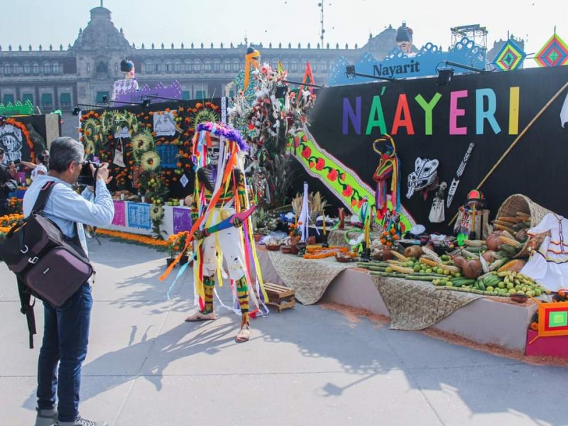 Presente Nayarit en ofrenda monumental del Zócalo de CDMX