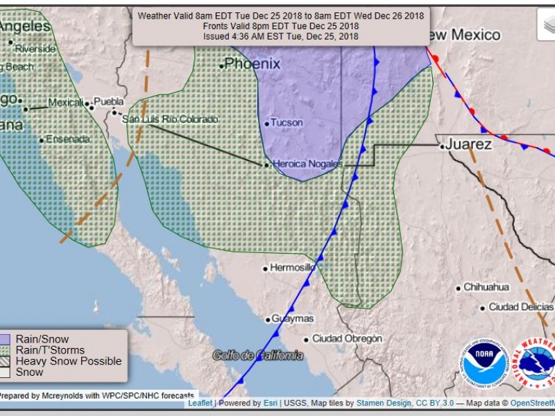 Prevén ingreso de cuarta tormenta invernal