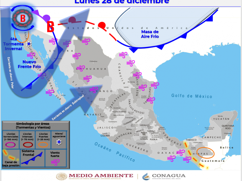 Prevén ingreso de nuevo frente frío a Sonora este martes