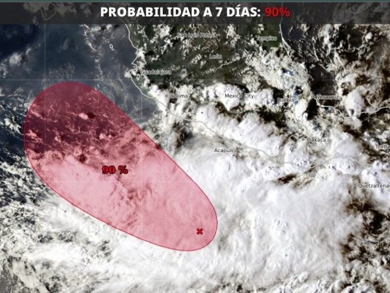 Prevén lluvias y alto oleaje por zona de baja presión en Pacífico