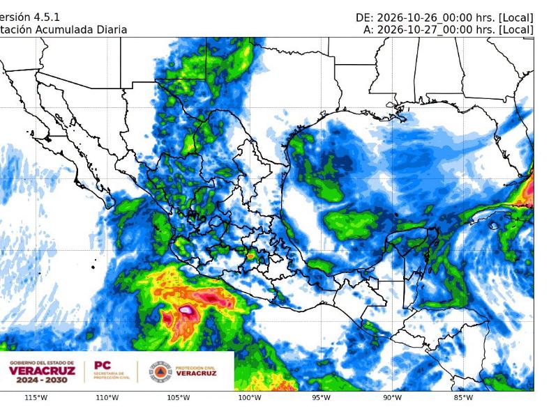 Prevén noches frescas, nieblas y lluvias ligeras en el norte de Veracruz