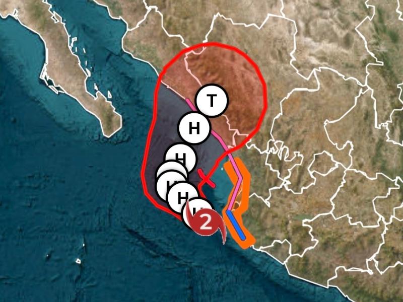 Prevén que Simón impacte cerca de Mazatlán como categoría 1