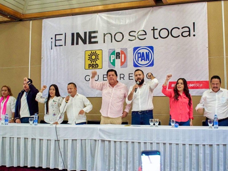 PRI, PRD y PAN de Guerrero rechazan reforma electoral