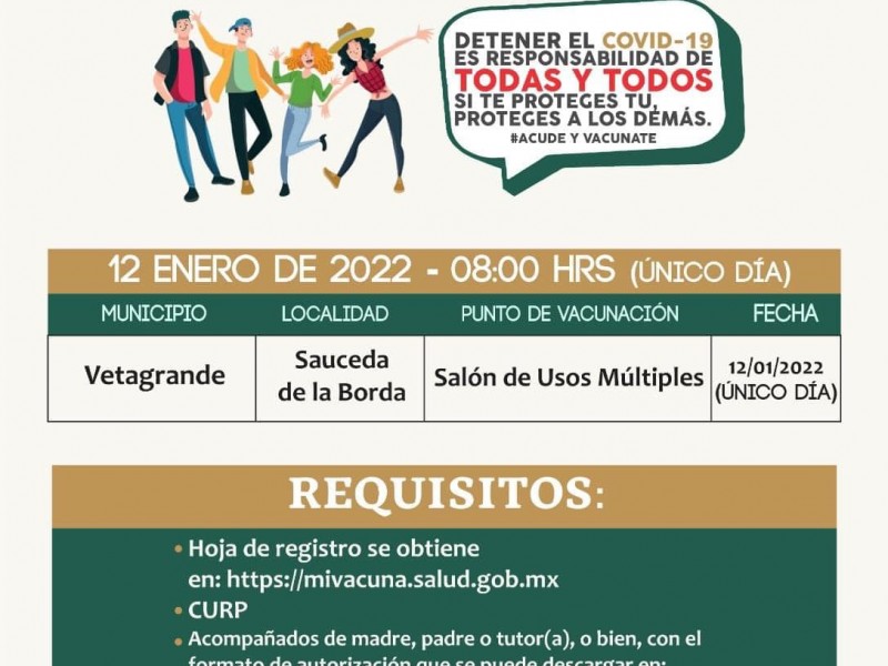 Primera y segunda dosis para adolescentes, checa el dato