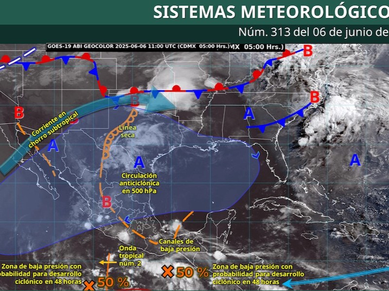 Probabilidad de chubascos este viernes en el valle de Toluca