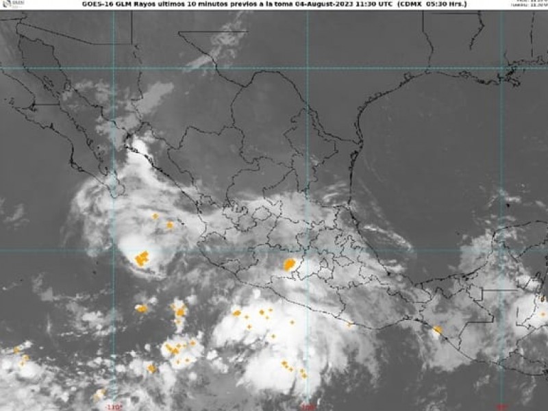 Probabilidad de desarrollo ciclónico en costas de Colima y Jalisco