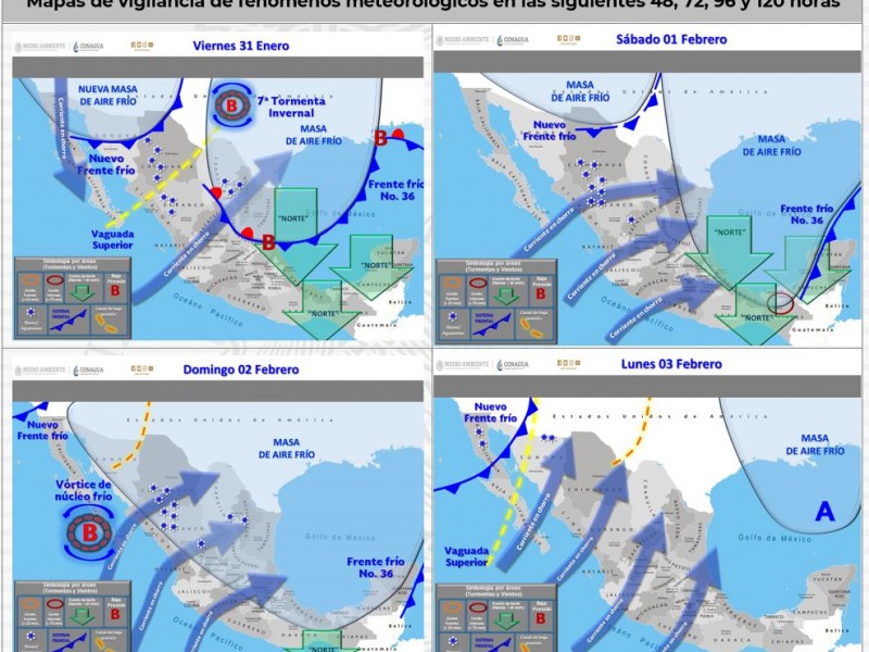 Probabilidad de lluvias ligeras para el fin de semana