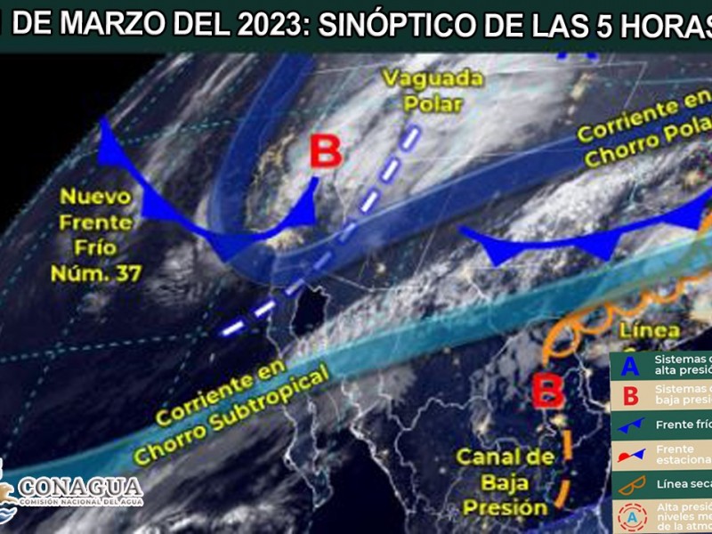 Probabilidad de lluvias vespertinas en las regiones noroeste