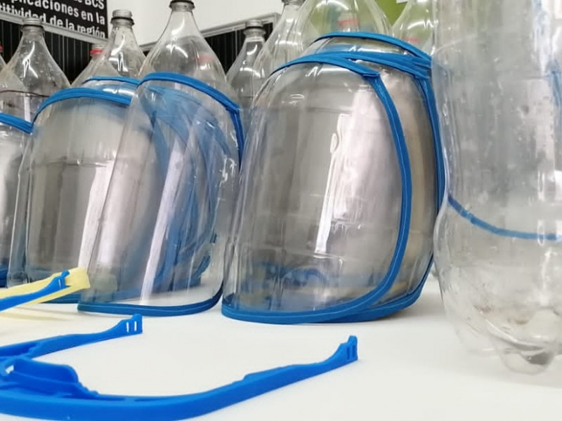 Con plastico PET fabrican  caretas de bioseguridad