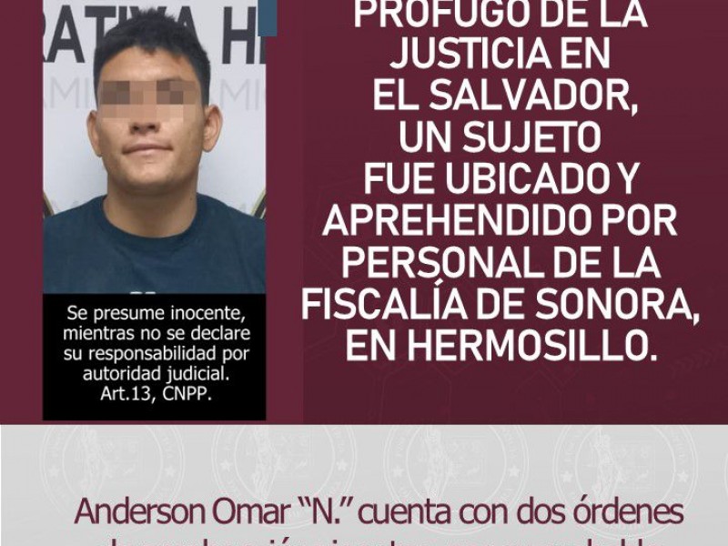 Prófugo de la justicia fue ubicado y aprehendido