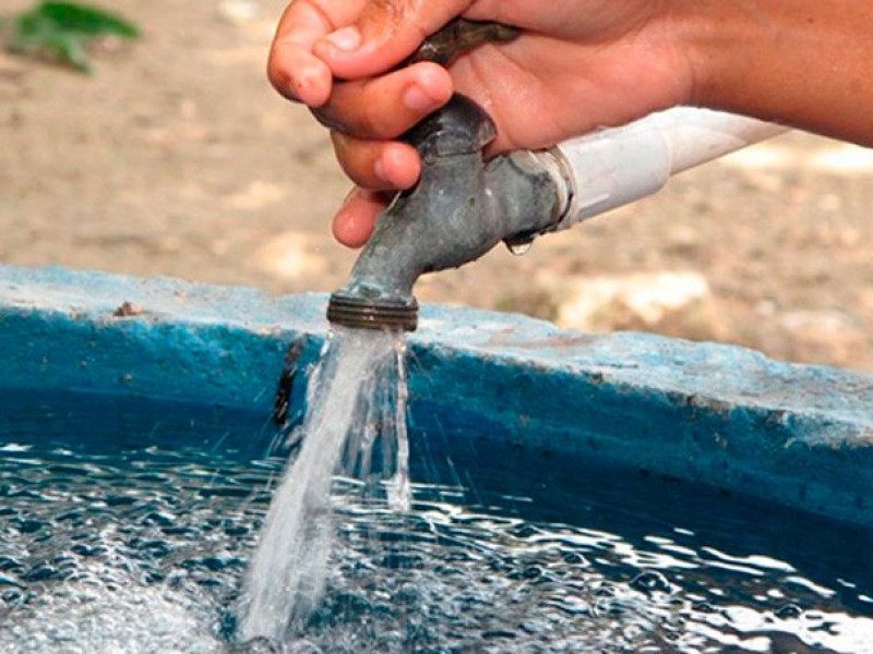 Programa de distribución de agua para este lunes