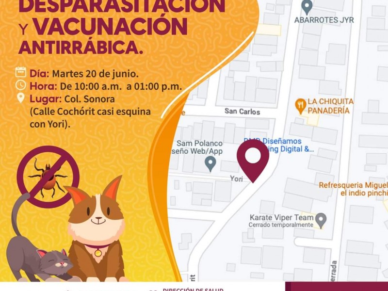 Programa Salud Pública jornada de desparasitacion y vacunacion antirrabica