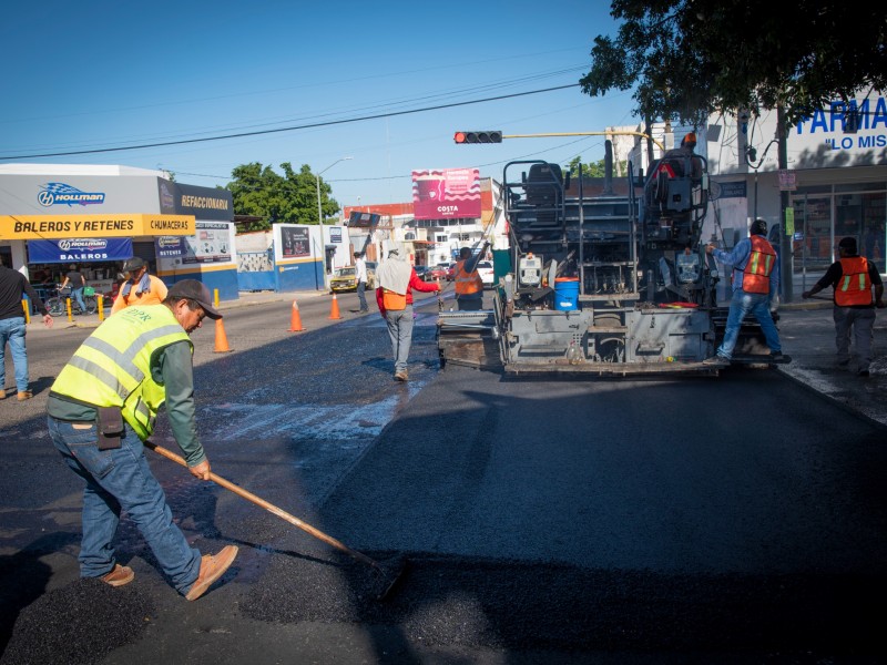 Progreso en el reencarpetado vial en Culiacán