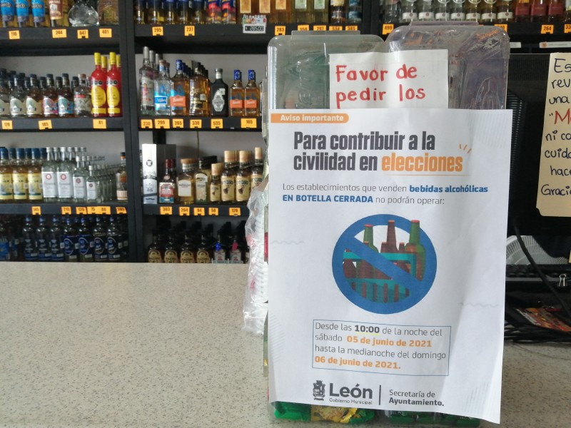 Prohíben venta de alcohol en el municipio por elecciones