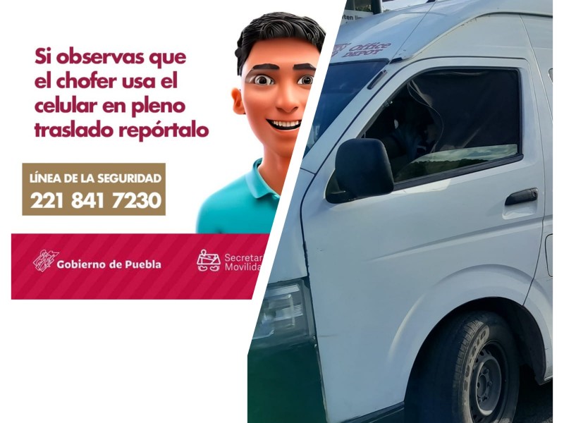 Prohibido el uso del celular a choferes del transporte público