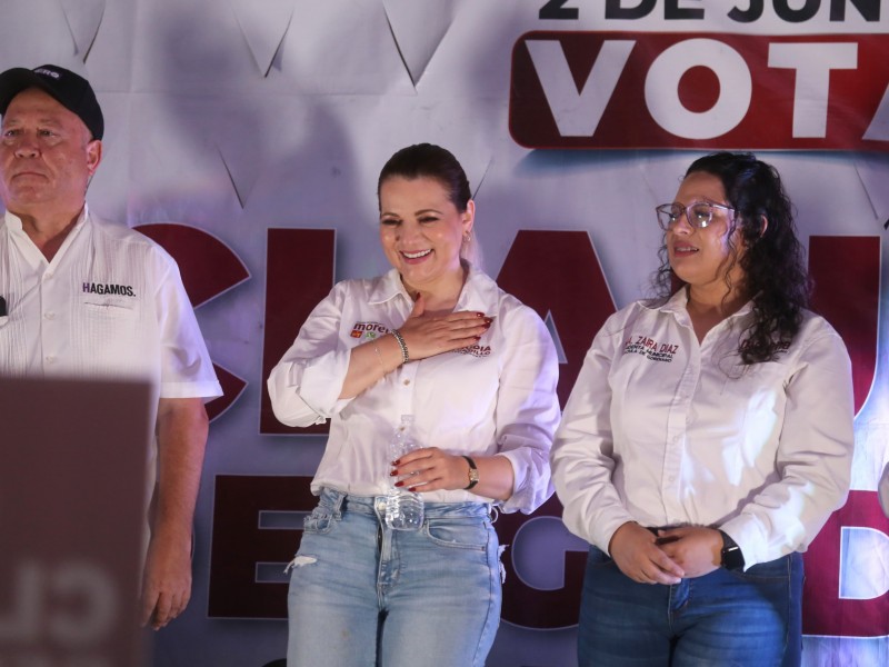 Promete Claudia Delgadillo obras hidráulicas en Tamazula