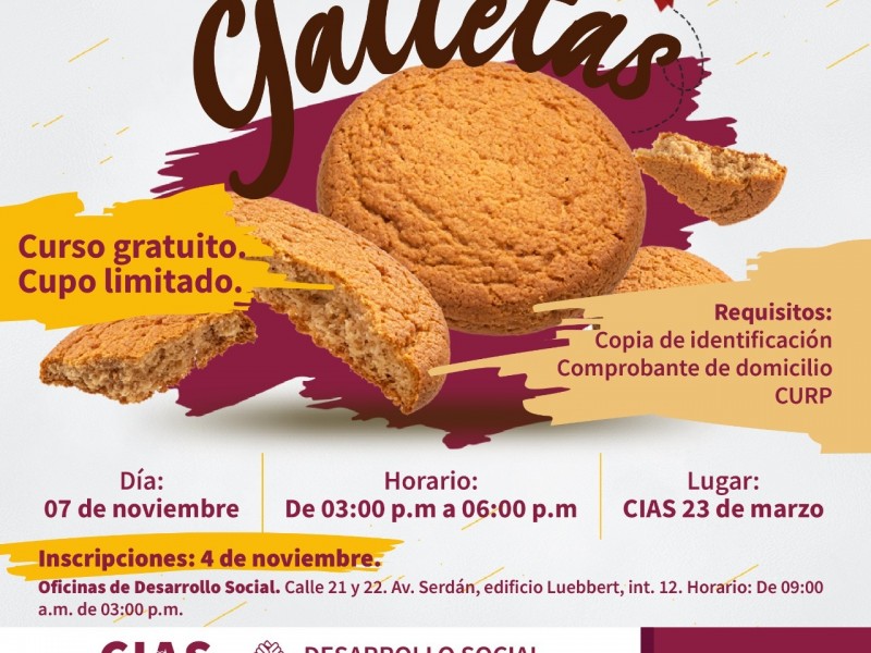 Promueven curso de elaboración de galletas en la 23 demarzo