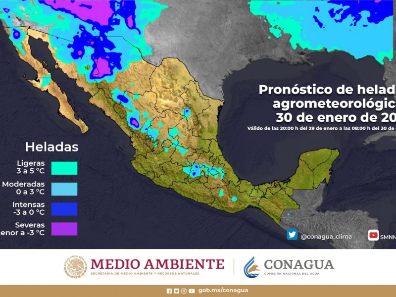 Pronostican bajas temperaturas para el fin de semana