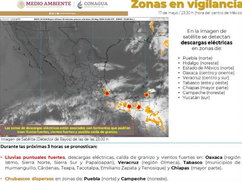 Pronostican fuertes lluvias en gran parte del país