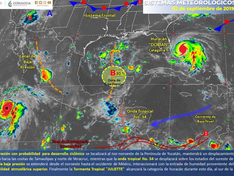 Pronostican fuertes lluvias en Sinaloa