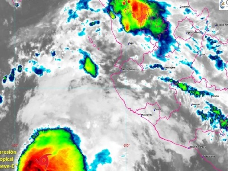Pronostican lluvias en Colima por Depresión Tropical Nueve-E