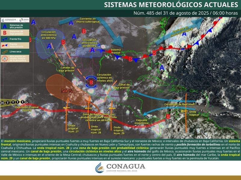 Pronostican lluvias en gran parte de Oaxaca durante este domingo