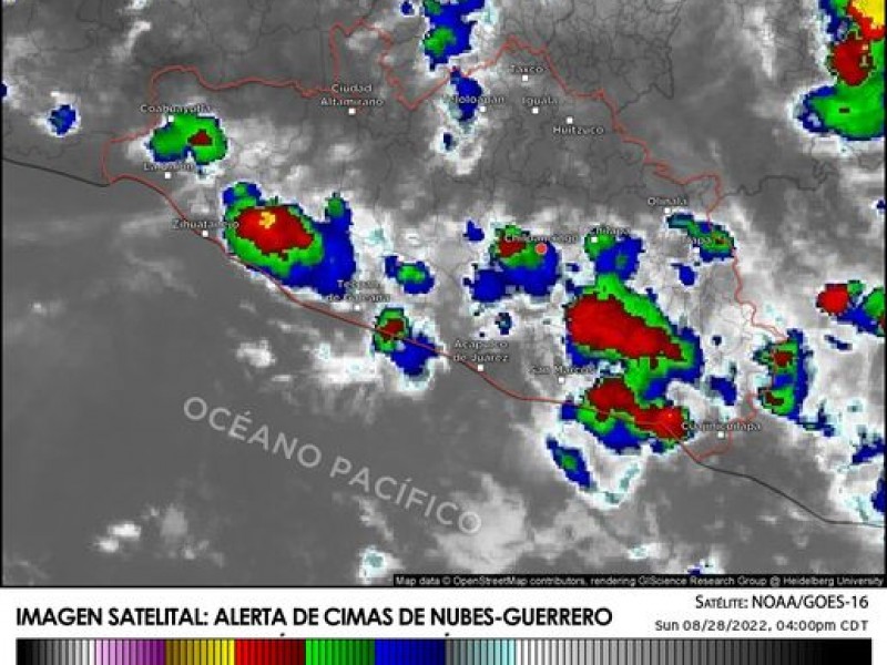 Alertan por lluvias fuertes en Guerrero, piden extremar precauciones